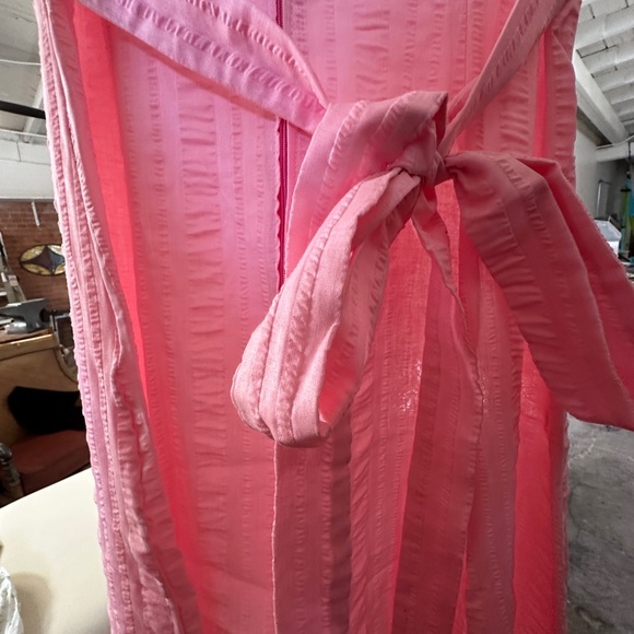 Pink Ruffled Maxi Dress - Picture 3 of 5
